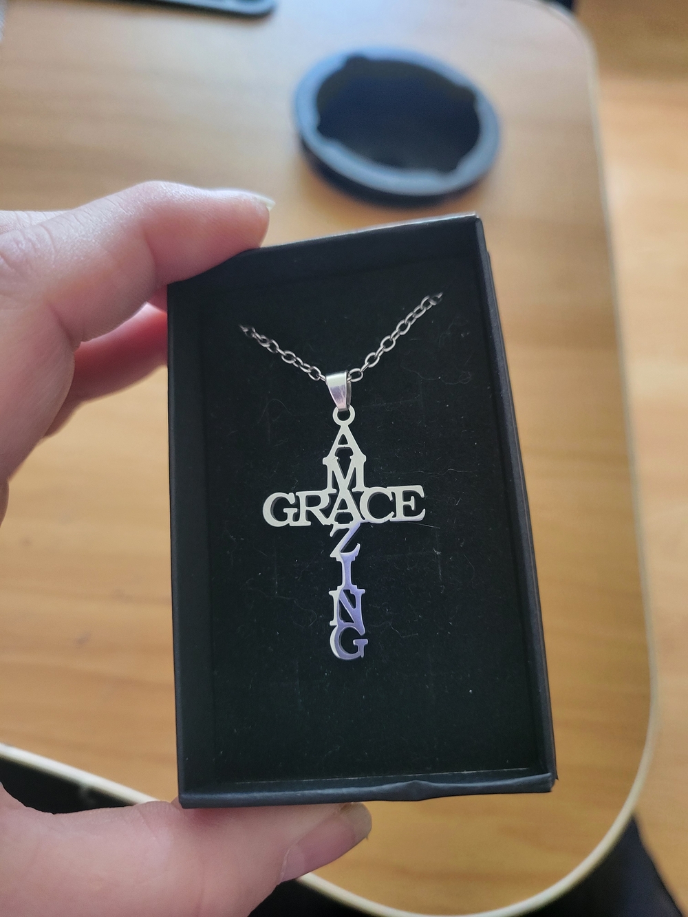 👻BUY 1 GET 1 FREE👻Amazing Grace' Stainlesss Steel  Necklace - Purple Accent